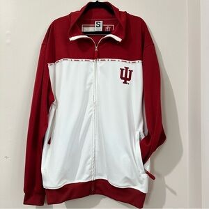 Vintage IU Hoosiers Spike Sports Full-Zip Mock Turtleneck XL Red/White Rare